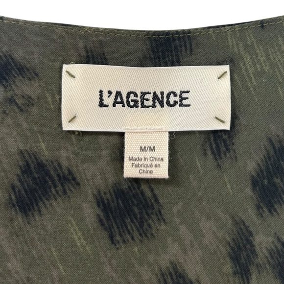 L'AGENCE Olive Leopard Print Blouse - Picture 14 of 16